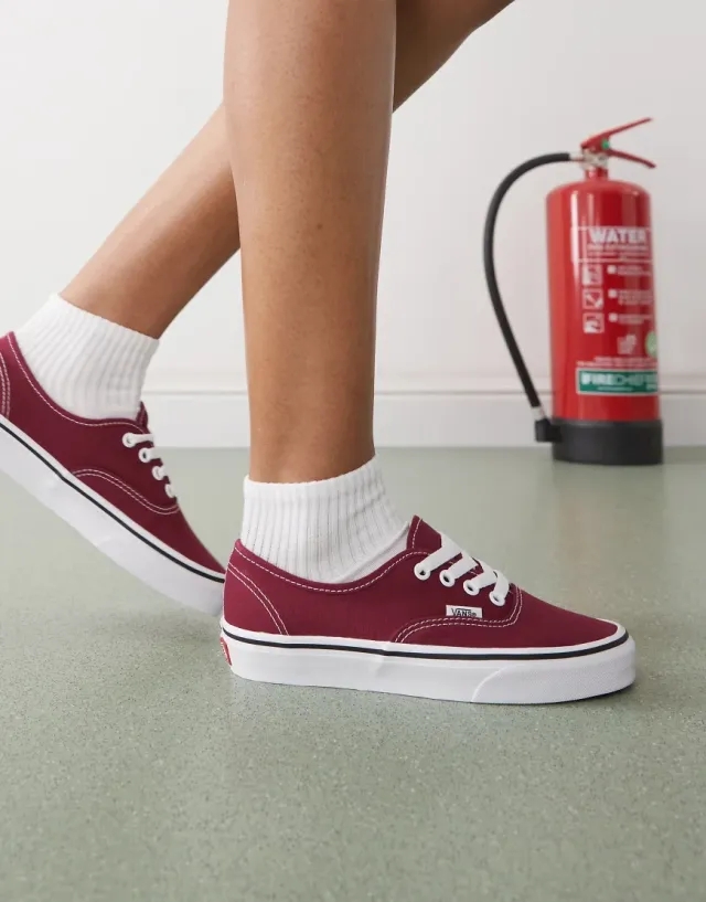 Vans Authentic Colour Theory Trainers In Dark Pink