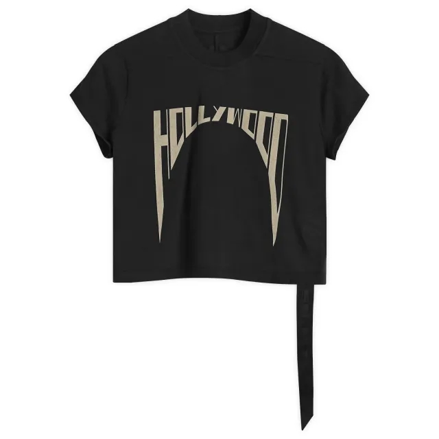 Rick Owens DRKSHDW Women's Cropped Small Level T-Shirt Black/Pearl