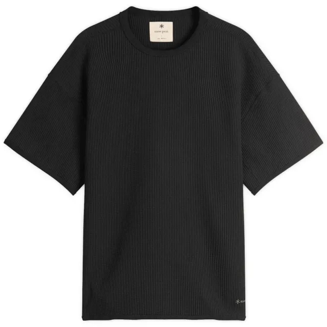 Snow Peak Men's Dry Waffle T-Shirt Black