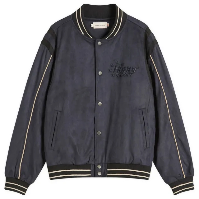 Honor the Gift Men's Oil Head Varisty Jacket Navy