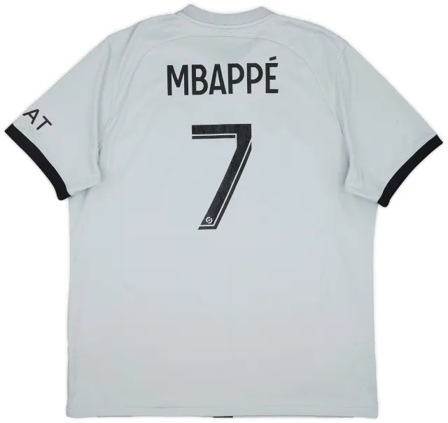 Nike 2022-23 Paris Saint-Germain Away Shirt Mbappe #7 - 8/10 - (XL)