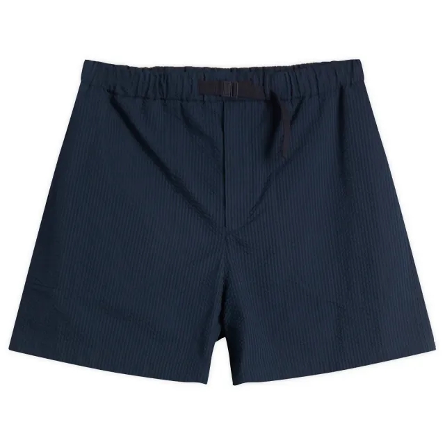 Moncler Men's Technical Seersucker Shorts Navy