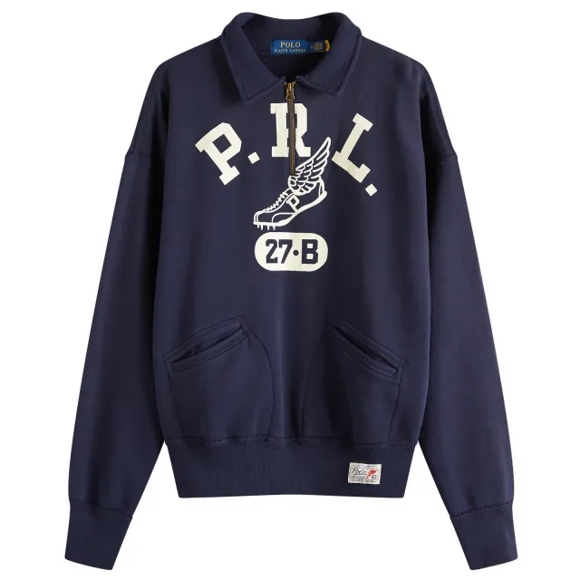 Polo Ralph Lauren Men's PRL Run Club Half Zip Sweatshirt Cruise Navy