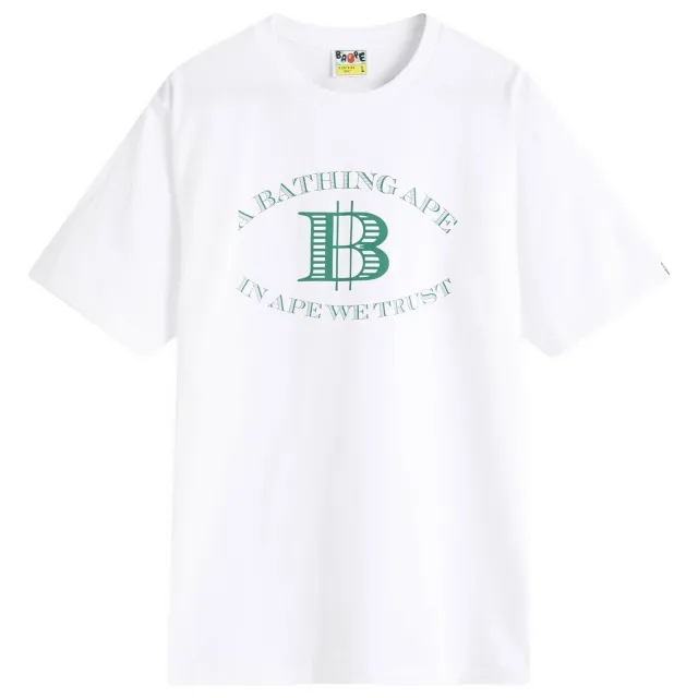A Bathing Ape Men's Money B Logo Tee White