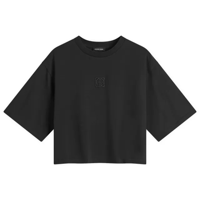 Anine Bing Women's Myers Crop T-Shirt Black