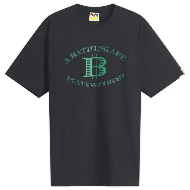 A Bathing Ape Men's Money B Logo Tee Black