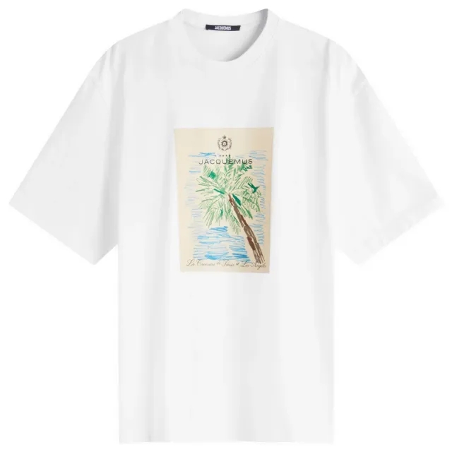 Jacquemus Men's Arty Hotel Logo T-Shirt Arty Hotel White