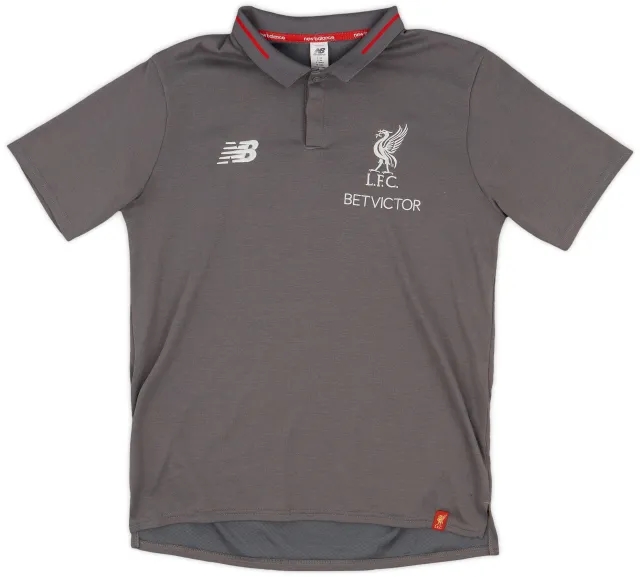 2018-19 Liverpool New Balance Polo Shirt - 8/10 - (S)
