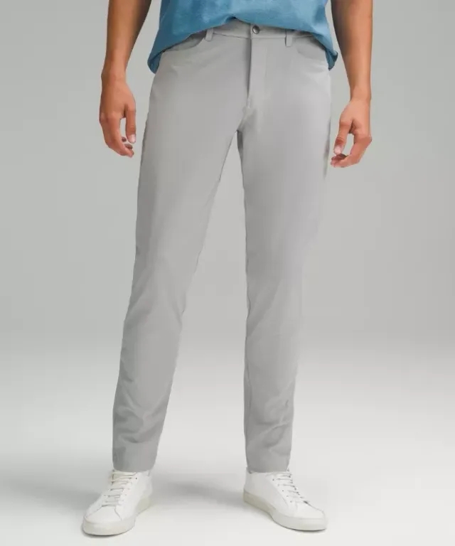 lululemon IE lululemon – Men's ABC Slim-Fit 5 Pocket Trousers 30L Warpstreme – Color Silver/Grey – Size 40
