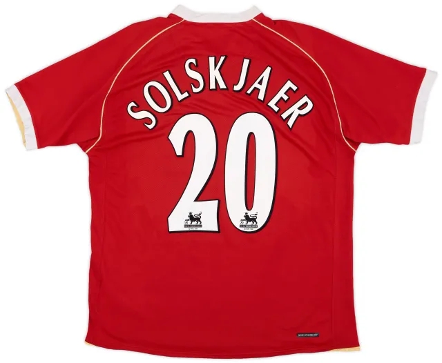 Nike 2006-07 Manchester United Home Shirt Solskjaer #20 - 5/10 - (L)