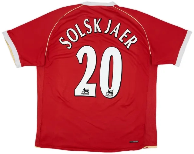 Nike 2006-07 Manchester United Home Shirt Solskjaer #20 - 5/10 - (XL)