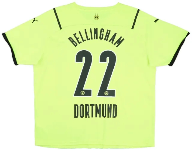 Puma 2021-22 Borussia Dortmund European Home Shirt Bellingham #22 - 9/10 - (XXL)