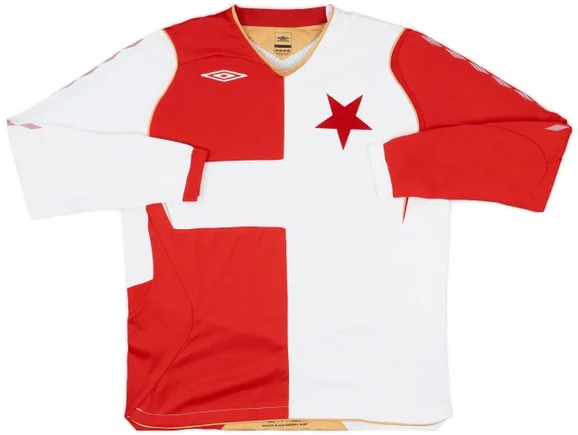 Umbro 2008-09 Slavia Prague Home L/S Shirt - 8/10 - (L)
