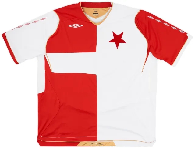 Umbro 2008-09 Slavia Prague Home Shirt - 6/10 - (XXL)