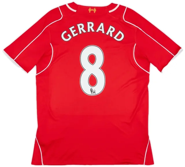 2014-15 Liverpool Home Shirt Gerrard #8 - 6/10 - (M)