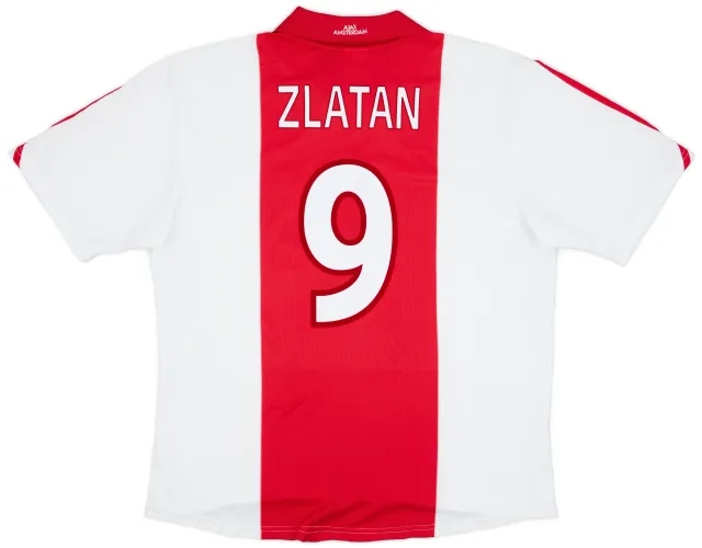 adidas 2001-02 Ajax Home Shirt Zlatan #9 - 9/10 - (XL)