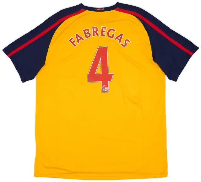 Nike 2008-09 Arsenal Away Shirt Fabregas #4 - 8/10 - (XXL)