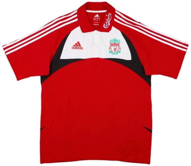 2007-08 Liverpool adidas Polo Shirt - 9/10 - (L)