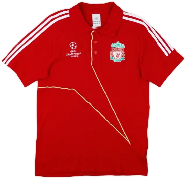 2009-10 Liverpool adidas Champions League Polo Shirt - 8/10 - (S)