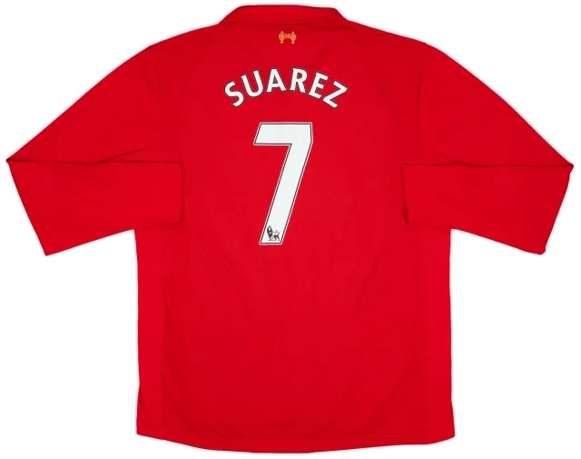 2012-13 Liverpool Home L/S Shirt Suarez #7 - 7/10 - (XXL)