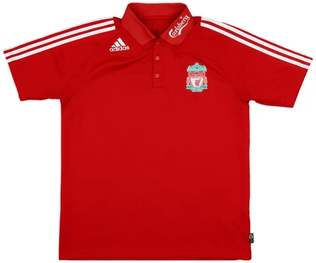 2008-09 Liverpool adidas Polo Shirt - 8/10 - (M)