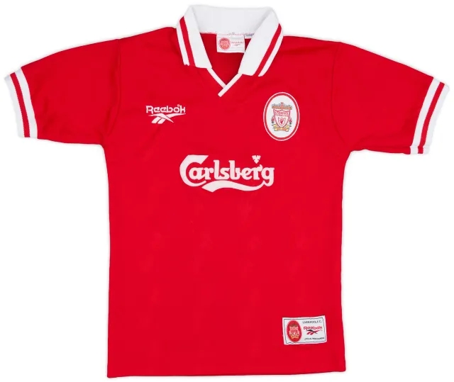 Reebok 1996-98 Liverpool Home Shirt - 8/10 - (Y)
