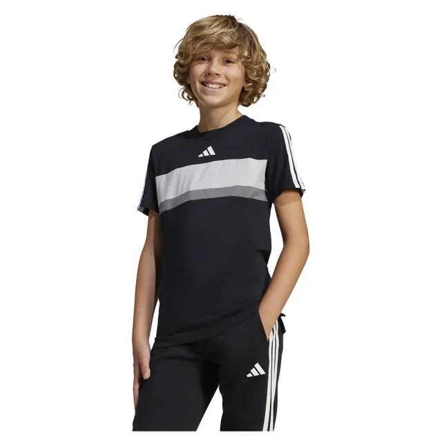 Manchester United x adidas Kids Essentials Tiberio 3-Stripes T-Shirt Black