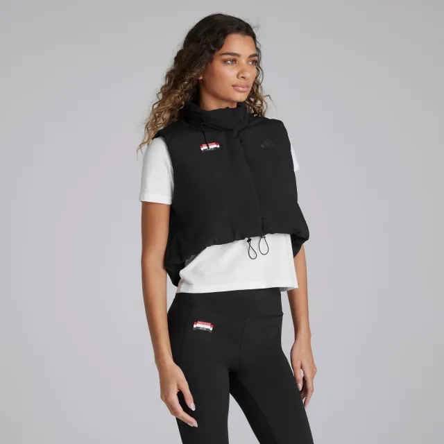 Manchester United x adidas Womens City Escape Cropped Gilet Black