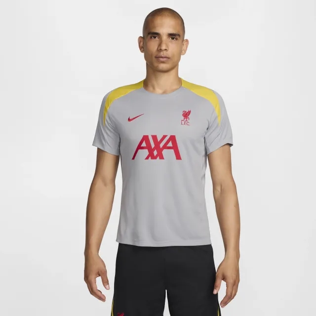 Liverpool F.C. Strike Third Men's Nike Dri-FIT Football Knit Short-Sleeve Top - Grey - Polyester