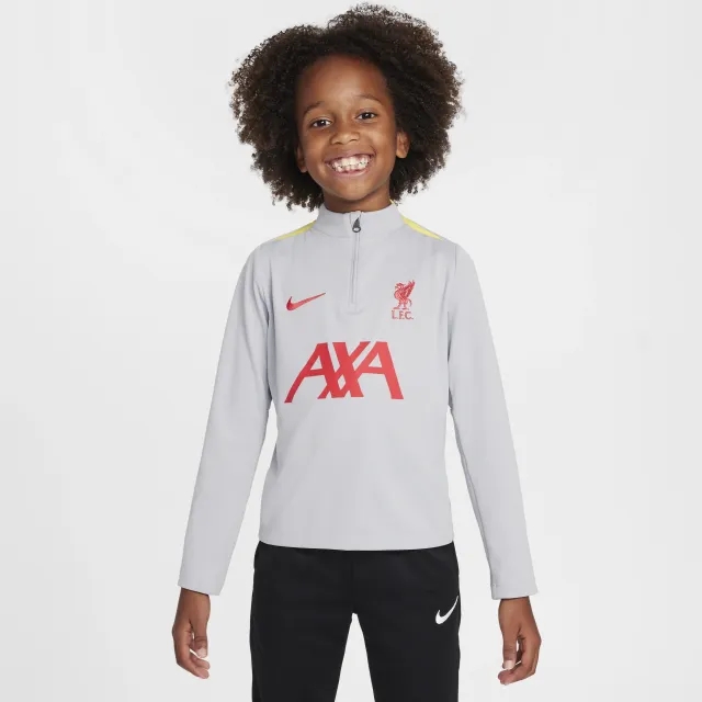 Liverpool F.C. Academy Pro Third Younger Kids' Nike Dri-FIT Football Knit Drill Top - Grey - Polyester