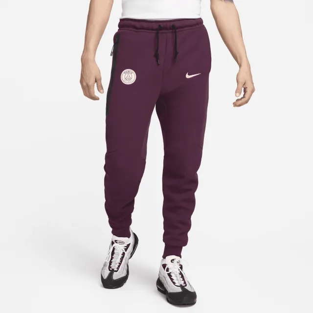 Paris Saint-Germain Tech Fleece Men's Nike Football Joggers - Red - Cotton/Polyester