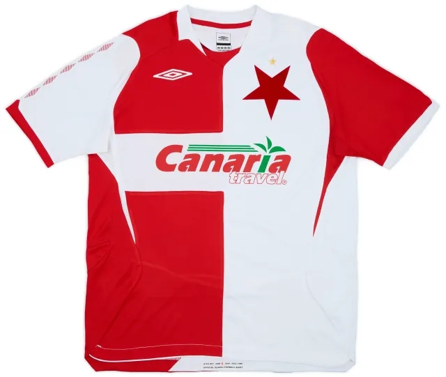 Umbro 2007-08 Slavia Prague Home Shirt - 8/10 - (L)