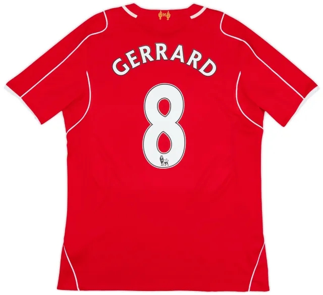 2014-15 Liverpool Home Shirt Gerrard #8 - 6/10 - (L)
