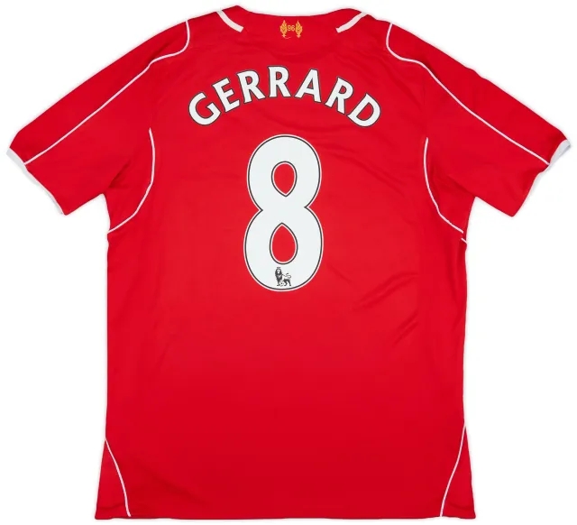 2014-15 Liverpool Home Shirt Gerrard #8 - 5/10 - (L)
