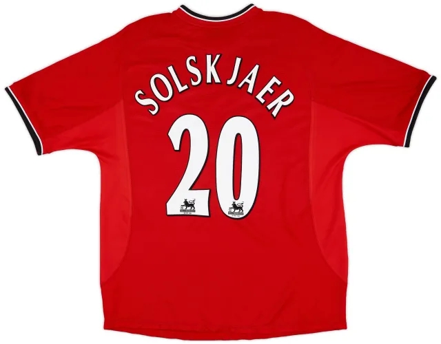 Umbro 2000-02 Manchester United Home Shirt Solskjaer #20 - 8/10 - (XL)