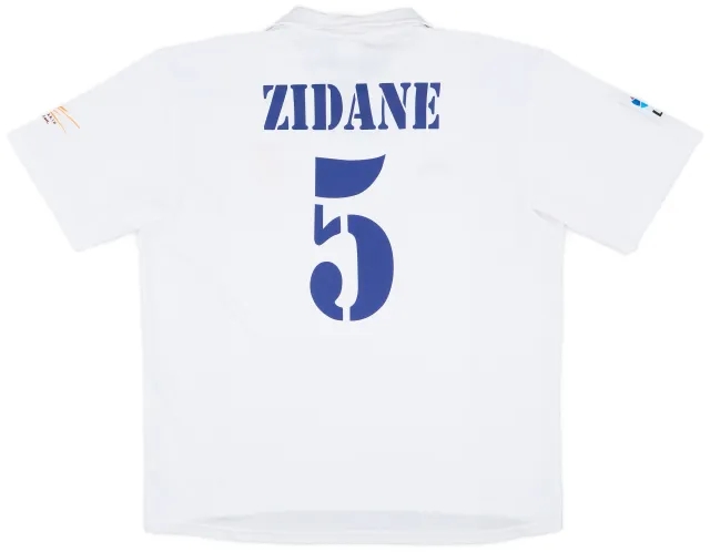 adidas 2001 Real Madrid Home Shirt Zidane #5 - 7/10 - (XL)