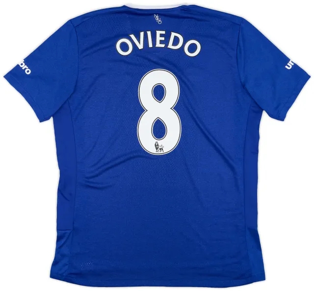 Umbro 2015-16 Everton Home Shirt Oviedo #8 - 10/10 - (L)