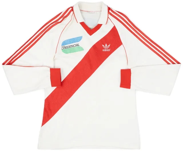 adidas 1991-92 River Plate Home L/S Shirt - 7/10 - (L)