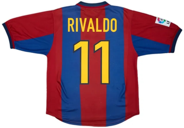 Nike 1998-00 Barcelona Home Shirt Rivaldo #11 - 6/10 - (S)