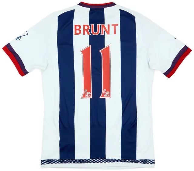 adidas 2015-16 West Brom Home Shirt Brunt #11 - 7/10 - (S)
