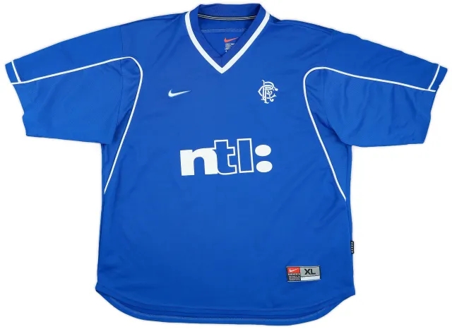 Nike 1999-01 Rangers Home Shirt - 8/10 - (XL)