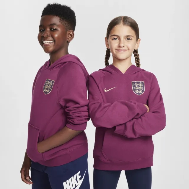 England Older Kids' Nike Air Football Pullover Hoodie - Red - Cotton
