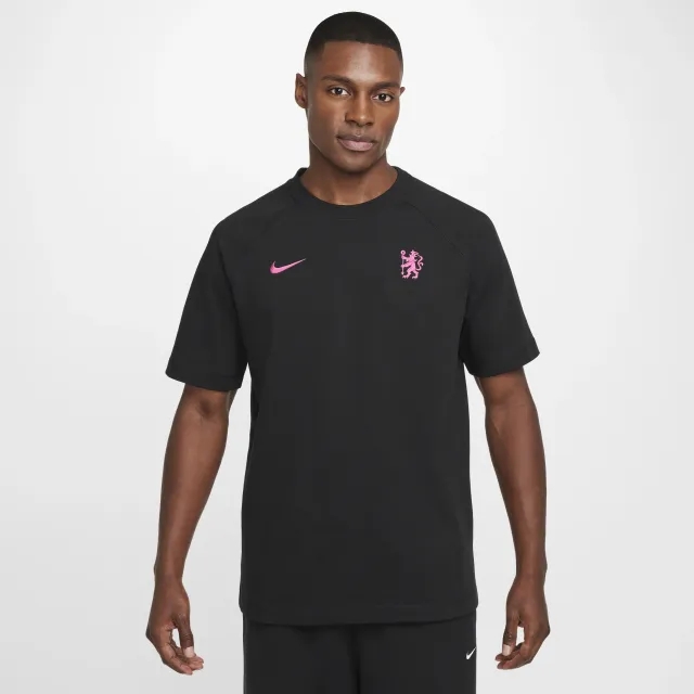 Chelsea F.C. Travel Third Men's Nike Football Short-Sleeve Top - Black - Cotton