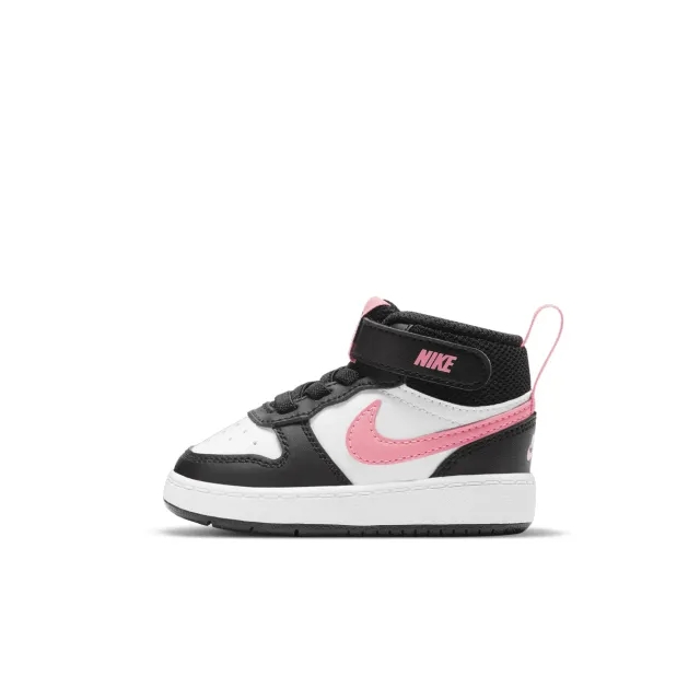 Nike white & black court borough mid 2 Girls Toddler trainers