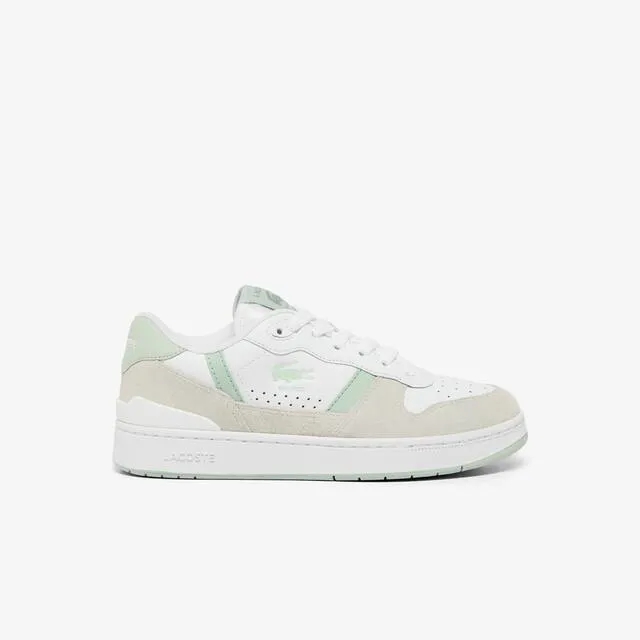 Lacoste Women's T-Clip Set Leather Sneakers - White & Green