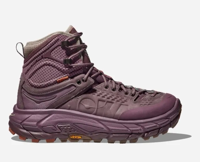 Hoka One One HOKA X Bodega Tor Ultra Hi Hiking Shoes in Flint/Eggplant