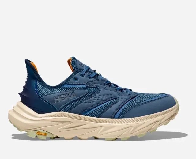 Hoka One One HOKA Men's Anacapa 2 Freedom Hiking Shoes in Foggy Night/Oat Milk