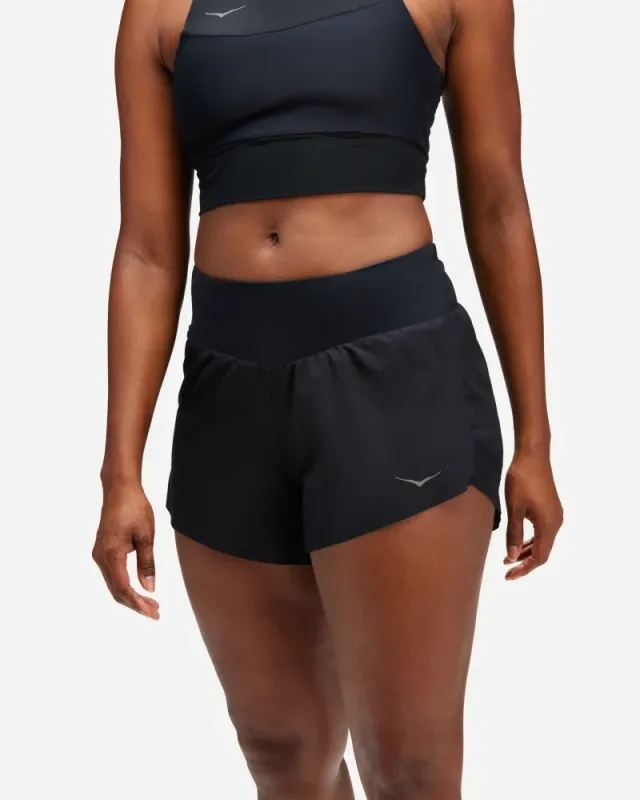Hoka One One HOKA Women's Glide 4'' Short - Black -  Size: XS