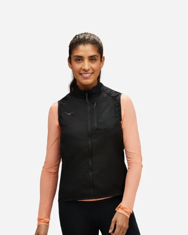 Hoka One One HOKA Women's Skyflow Vest Jacket in Black
