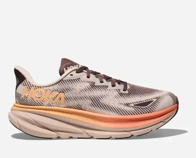 Hoka One One HOKA Women's Clifton 9 GORE-TEX Road Running Shoes in Cosmic Pearl/Smoky Quartz